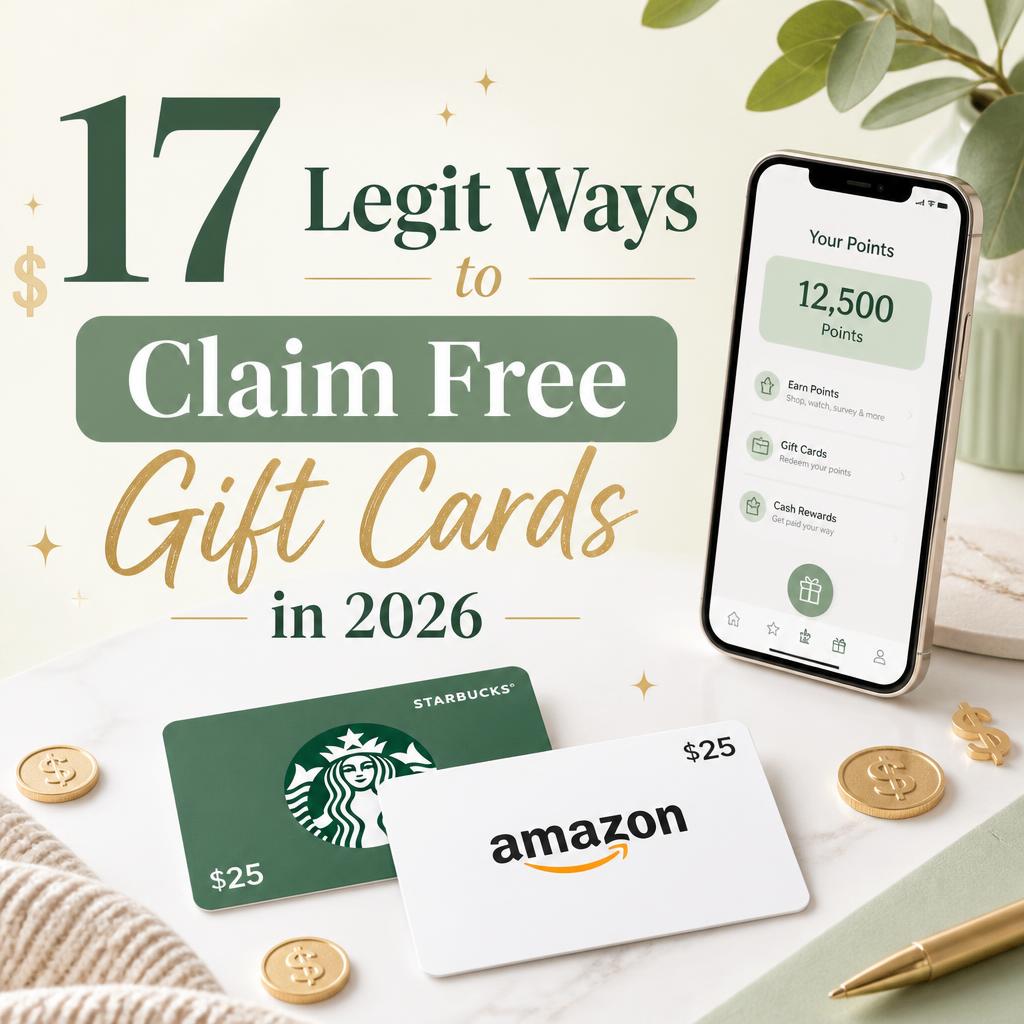 Read more about the article 17 Legit Ways to Claim Free Gift Cards in 2026